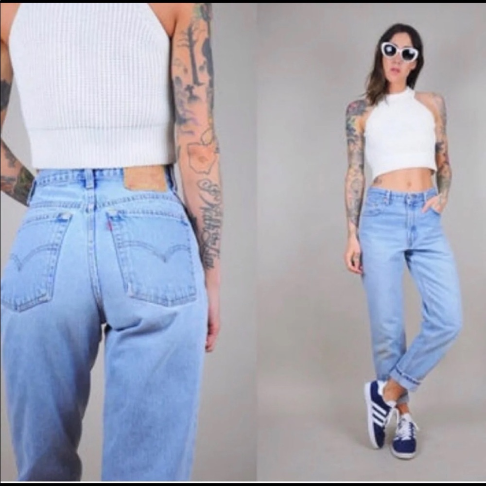 Levis Vintage Mom Jeans 512 12 Short Size 28